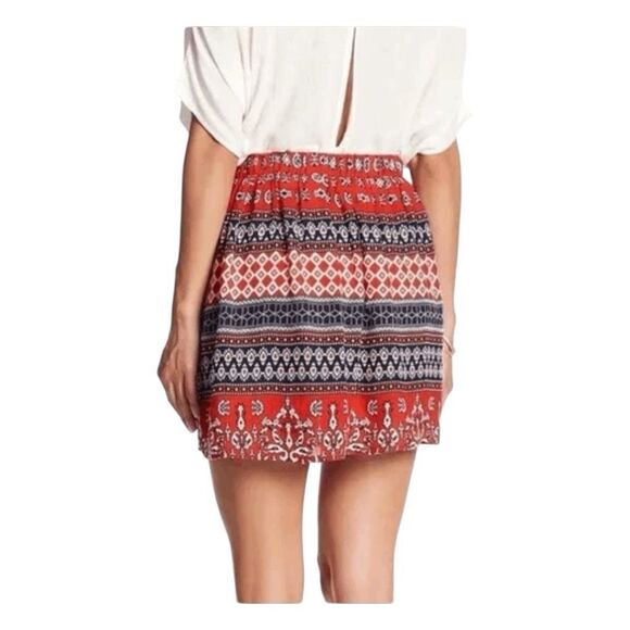 Raga Canyon Horizon Bohemian Print Mini Skirt Pull-On S - Picture 3 of 9